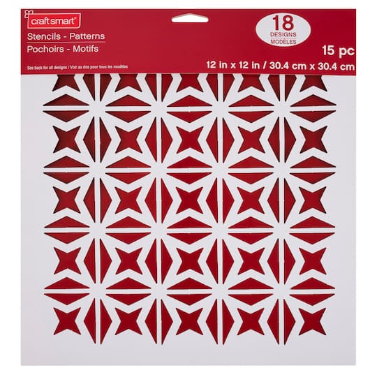 6 Pack: Pattern Stencils by Craft Smart®, 12" x 12"